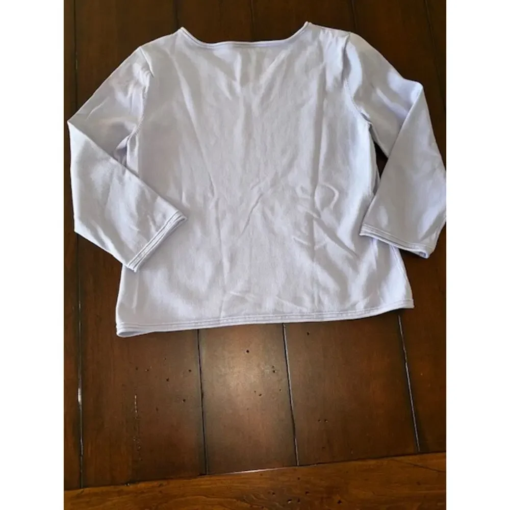 Talbots Size Large V-Neck Lavender Long Sleeve‎ Sweater